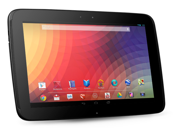 10-inch tablet running Android 4.2